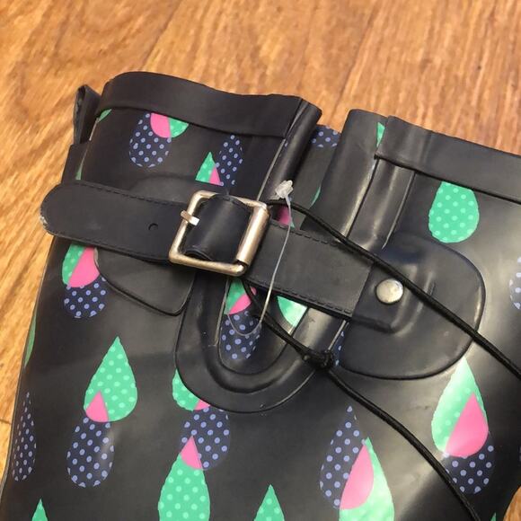 Western Chief Multicolored Raindrop Rain Boots Size 10 - Picture 7 of 13